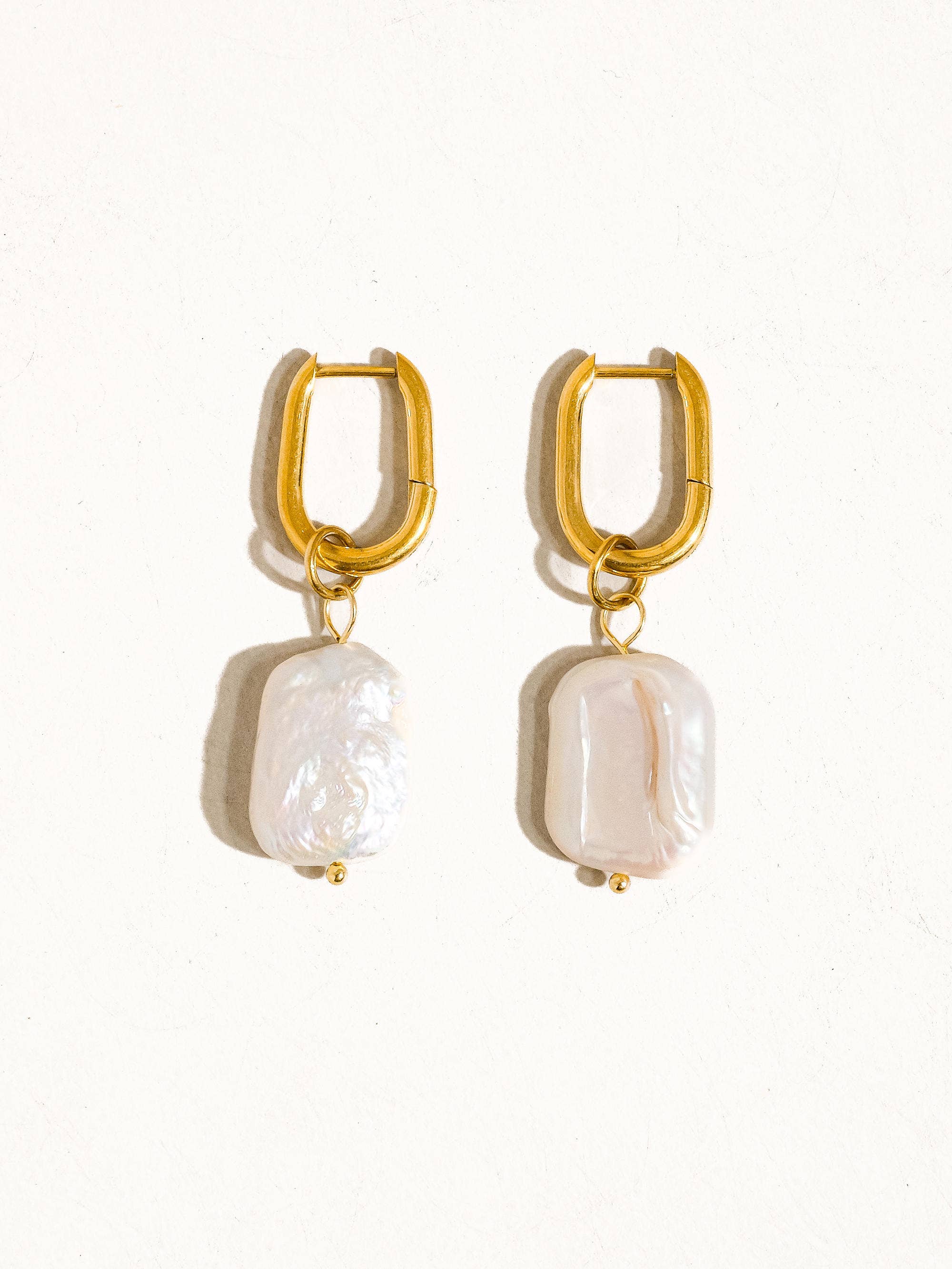 Image of Zaina 18K Gold Non-Tarnish Classic Pearl Earring